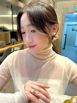 ロンドシェリ 仙台(Lond Cheri)&nbsp;ブリーチなしグレージュカラー前髪/顔周りレイヤー韓国ヘア[仙台