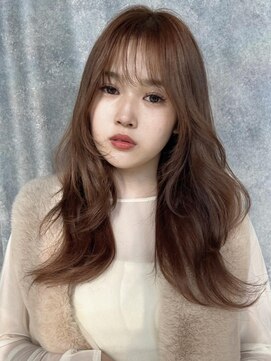 ミンクス 原宿店(MINX) 前髪ピンクベージュインナーグレージュマチルダボブ