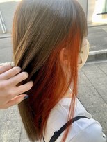 アズールサン 草加西口店(azule-sun)&nbsp;イヤリングカラー,ビビットオレンジ,透明ベージュ【草加】