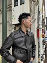 メリケンバーバーショップ フクオカ(MERICAN BARBERSHOP FUK)&nbsp;スパイキーバーバーフェードかきあげ