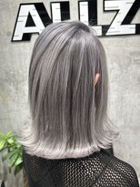 オルズ 渋谷(ALLZ)&nbsp;バレイヤージュホワイトグレーダブルカラーハイトーンケアカラー