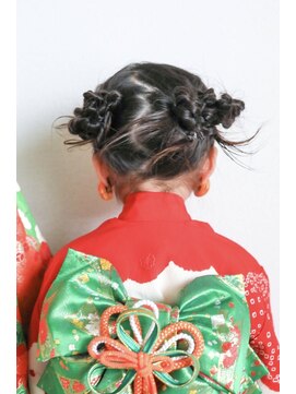 ヘアー アイス 御器所本店(HAIR ICI) 七五三カチモリアレンジ