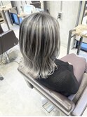 バレイヤージュ×ホワイトシルバー【溝の口美容室】