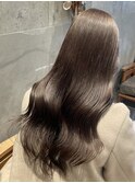 アッシュグレージュ/透明感カラー/ブリーチなしダブルカラー