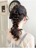 ポニーテール☆編み下ろし