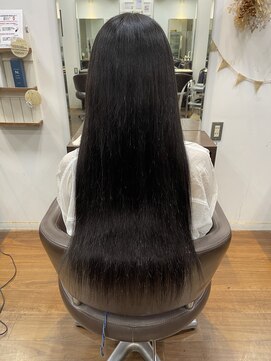 ルアナ エクステ 名古屋栄店(Luana.) 【before、afterあり】重ためボブからロングに。