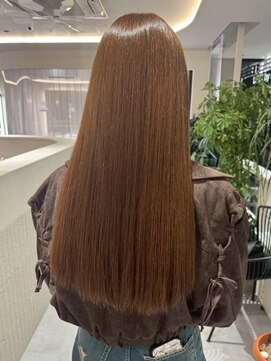 桑名ロングレイヤーカットハッシュカット透明感カラー重めロング