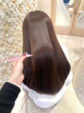 ★ツヤ髪ブラウンベージュ/うるつやロングヘア/ローレイヤー