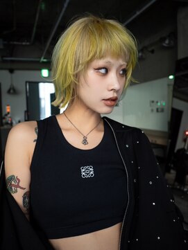 ギークス(GEEKS) 【GEEKS渋谷】レイヤーボブ/デザインカラー/ハイトーン/前髪あり