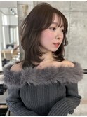 大人かわいい韓国風なミディアムレイヤー