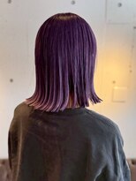 エイム ヘア リアム 調布店(eim hair liam)&nbsp;ラベンダーグレージュ/外ハネミディアムボブ/艶髪/透明感カラー