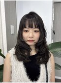 重めレイヤー×グレージュ