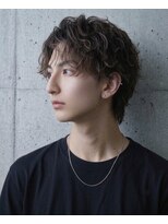 ヘッドストック 大和八木店(HEAD STOCK) シャドウパーマサーフカールニュアンスパーマセンターパート眉毛