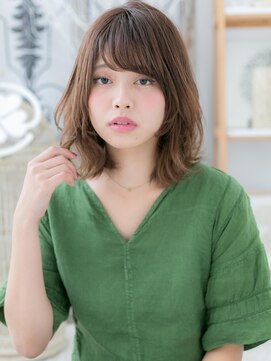 モッズヘア 越谷(mod's hair) *mod's越谷*外ハネ×斜めバング◎アシンメトリーミディa