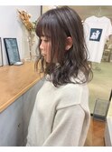 clan ハイライトアッシュブラウン　外ハネ小顔美髪ボブ