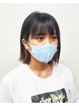 モードクラウド(MODE CLOUD hair design) 切りっぱなしボブ+インナーカラー