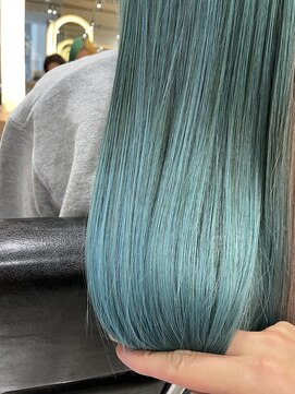 サロンドミルク 溝の口店(salon de MiLK) ケアブリーチで染めるターコイズブルー【溝ノ口、武蔵溝ノ口】