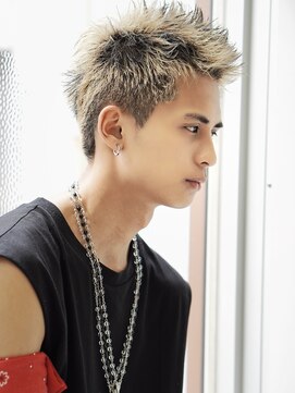 アルファ 新宿(alpha) サーフカール/ 刈り上げセンターパート/ブルーブラック[新宿駅]