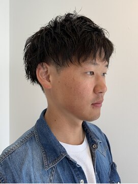 アンジュール メンズ ショートパーマ