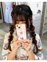 ミザリー(MISERY)&nbsp;浴衣着付け+ 編み下ろし　ツインテール