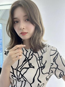 アース 小松店(HAIR&MAKE EARTH) クリアベージュダブルカラーケアブリーチくびれレイヤー