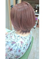 ジプソ(Gypso Hair salon)&nbsp;ショートボブ×ピンクベージュ