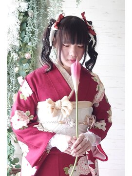 美容室 びゃんびゃん 社店 ツインテール/成人式スタイル/ヘアセット