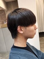 ヒュイル バイ ニアウ(Hwyl by Niau) ナチュラルマッシュショートネープメンズカットストレートパーマ