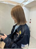 美髪*切りっぱなしボブ*ベージュ*髪質改善*Zina札幌大通