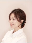 こなれお団子ヘアアレンジ