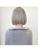 ショートボブ/ホワイトブロンド/20代30代