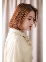 カバーヘア イヴ 戸頭店(COVER HAIR EVE)&nbsp;□外国人風艶感カーキベージュかきあげボブ404戸頭20代30代40代