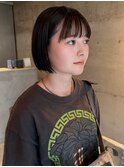 切りっぱなしボブタイトボブ似合わせカット広島美容院