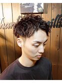 アップバング×束感ショート