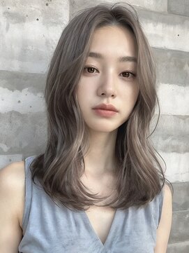 ウル 岡山駅店(ULu.) ハイライトハイトーンダブルカラー20代30代40代前髪長めULu