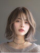 クシュ 所沢東口店(kusyu...)&nbsp;暗めカラーグランマッシュデザインカラーフェイスフレーミング