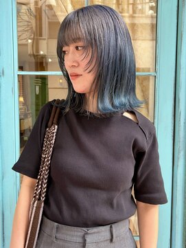 ロチカバイドールヘアー 心斎橋(Rotika by Doll hair) Blue grey