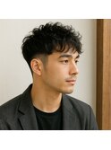 大人メンズツーブロックくせ毛風パーマ　20代 30代 40代 50代 