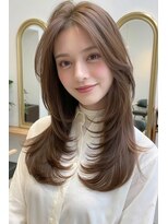 ノイエ 原宿 北参道(NoIE) ハッシュカットシースルーバングフレンチバングレイヤーカット