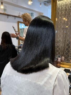 ロンドアベニール 北千住(Lond avenir) ダークパープル/髪質改善/縮毛矯正/オリーブベージュ/北千住