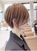 ショートボブ髪型30代40代50代前髪あり前髪無し面長丸顔【西村ss
