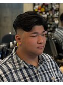 2549_黒髪毛流れマッシュテーパーフェードシャドウパーマ
