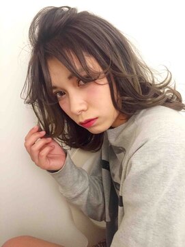 チクロヘアー(Ticro hair) ticro大石　ハイライトグレージュ+ブルー