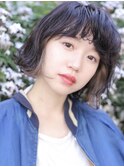 抜け感インナーカラーボブ