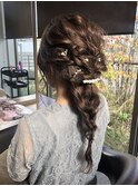 結婚式ヘアアレンジ×編み下ろし