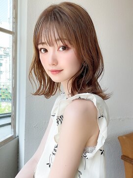 アフロート ディル(AFLOAT D'L) ★小顔ワンカールレイヤーカットデジタルパーマチェリーブラウン