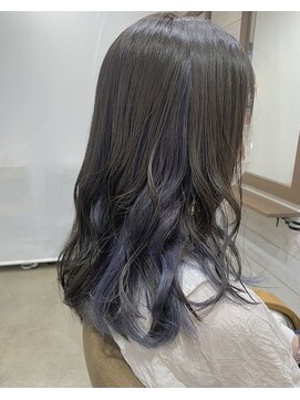 ベルクープス 天王寺店(Belle Coupes) 【BelleCoupes】インナーカラー シアーブルー tintbar