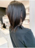 福山市イルミナカラー人気グレージュCaary外ハネウルフ