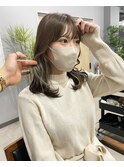 ＊小顔バング 伸ばしかけセミロング インナーカラー 三宮美容室 