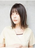 切りっぱなしAラインボブ×透明感グレージュカラー